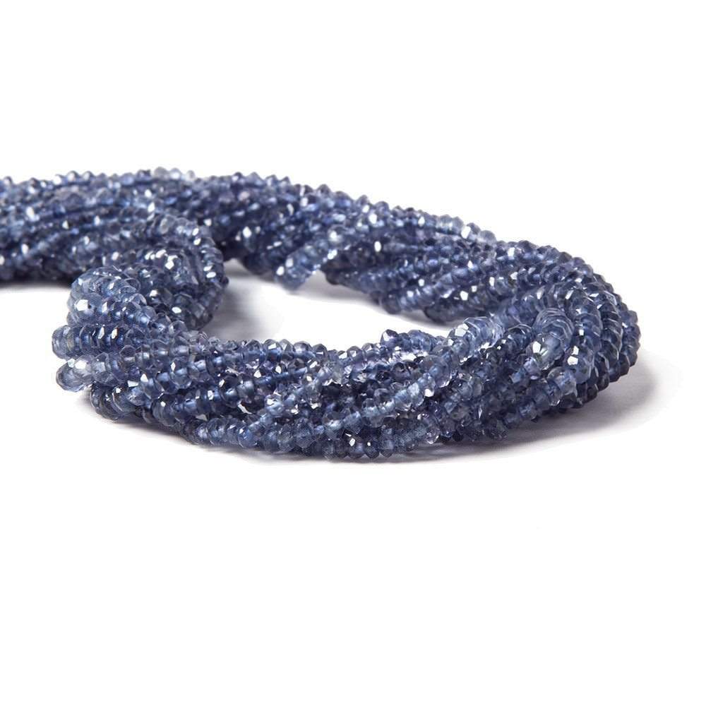 2.5-3mm Iolite Faceted Rondelle 14 inches 150pcs/strand - Beadsofcambay.com