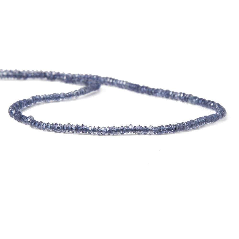 2.5-3mm Iolite Faceted Rondelle 14 inches 150pcs/strand - Beadsofcambay.com