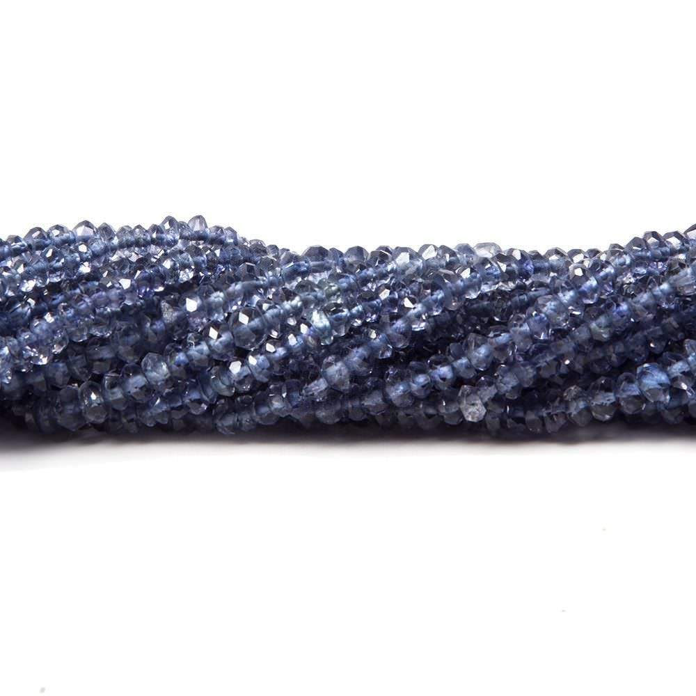 2.5-3mm Iolite Faceted Rondelle 14 inches 150pcs/strand - Beadsofcambay.com