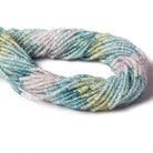 2.5-3mm Multi Beryl & Aquamarine Micro Faceted Rondelles 13 inch 228 beads - Beadsofcambay.com