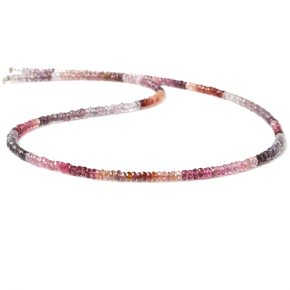 2.5-3mm Multi Color Spinel faceted rondelle beads 16 inch 85 pieces - Beadsofcambay.com