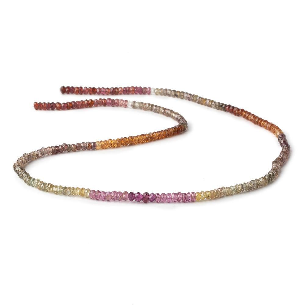 2.5-3mm Multi Gemstone Faceted Rondelle Beads 14.5 inch 150 pcs - Beadsofcambay.com