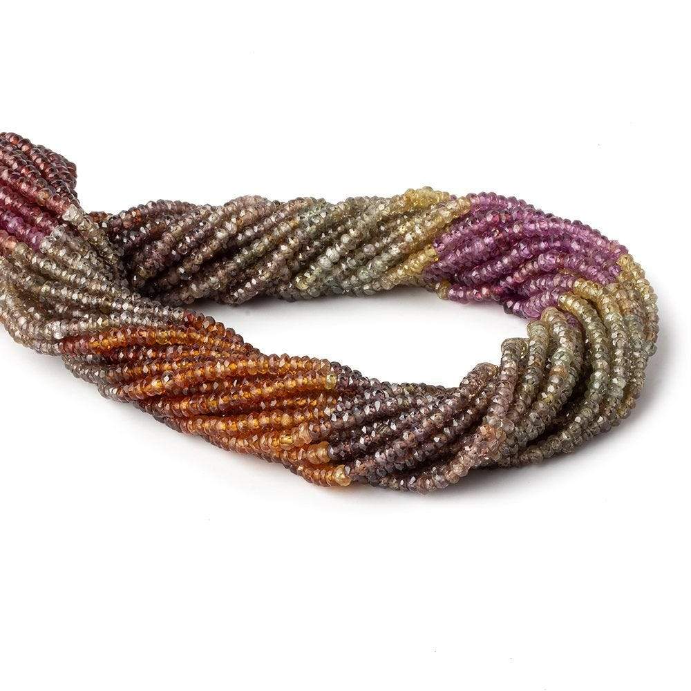2.5-3mm Multi Gemstone Faceted Rondelle Beads 14.5 inch 150 pcs - Beadsofcambay.com