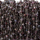 2.5-3mm Mystic Rhodolite Garnet Black Gold Chain by the foot 38 pieces - Beadsofcambay.com