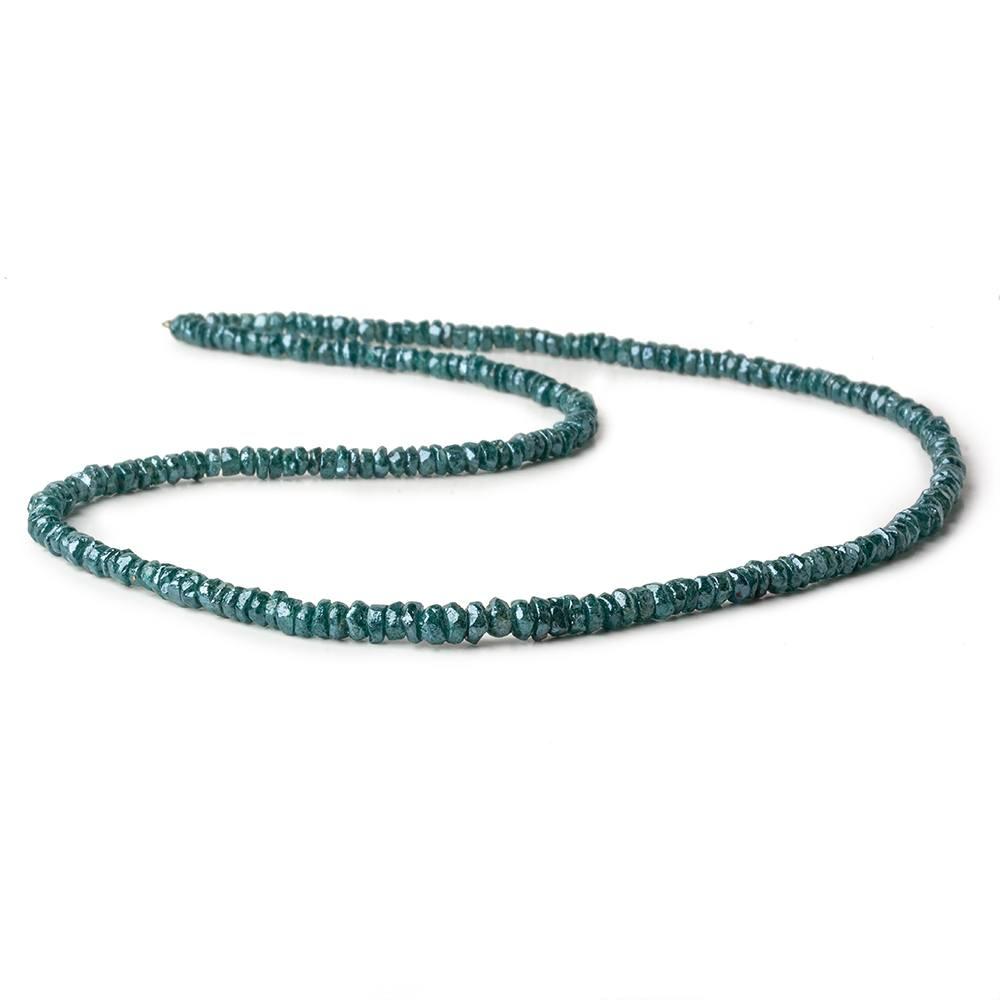 2.5-3mm Mystic Teal Topaz Faceted Rondelles 16 inch 245 beads - Beadsofcambay.com