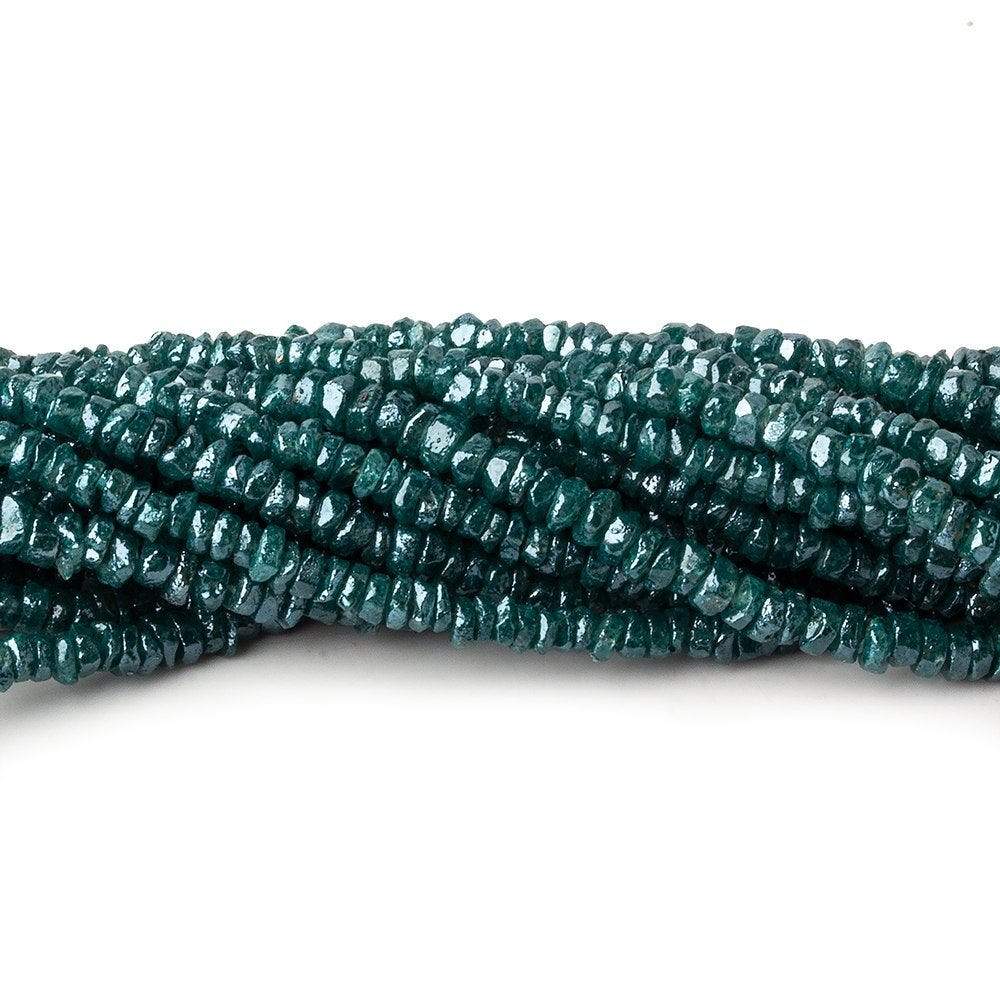 2.5-3mm Mystic Teal Topaz Faceted Rondelles 16 inch 245 beads - Beadsofcambay.com