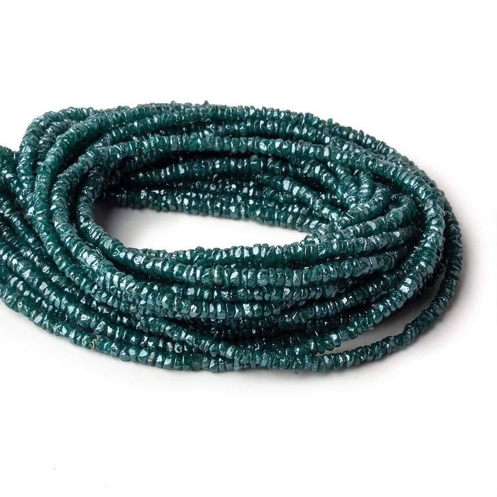 2.5-3mm Mystic Teal Topaz Faceted Rondelles 16 inch 245 beads - Beadsofcambay.com