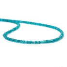 2.5-3mm Neon Blue Apatite Plain Rondelle Beads 13 inch 225 pieces - Beadsofcambay.com