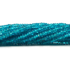 2.5-3mm Neon Blue Apatite Plain Rondelle Beads 13 inch 225 pieces - Beadsofcambay.com