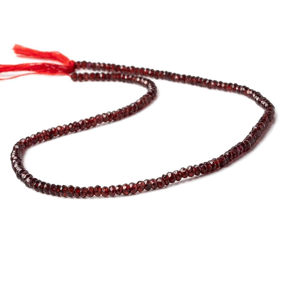 2.5-3mm Pyrope Garnet Faceted Rondelle Beads 13.5 inch 175 pieces - Beadsofcambay.com