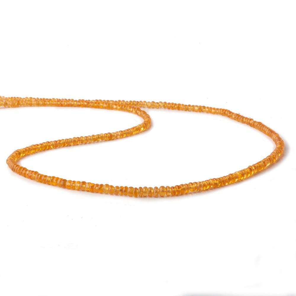 2.5-3mm Spessartite Plain Rondelle Beads 18 inch 300 pieces - Beadsofcambay.com