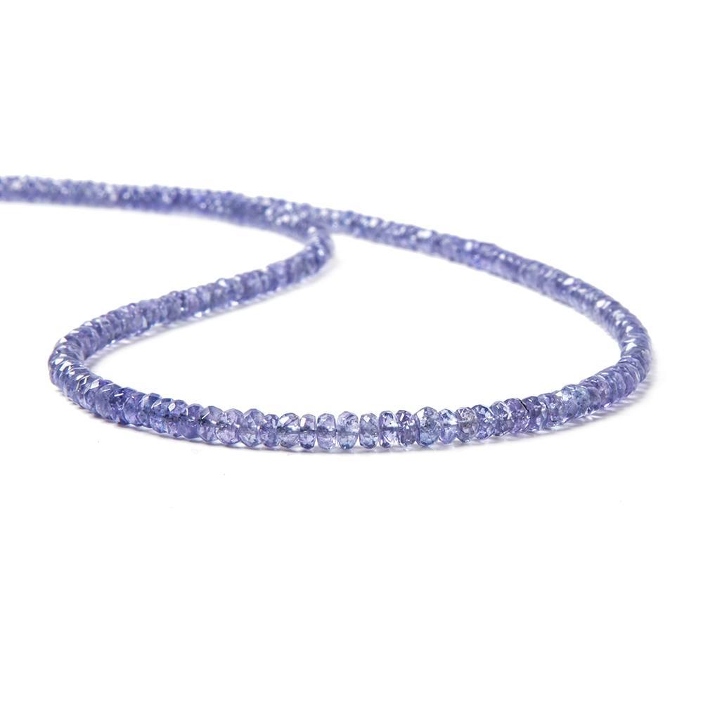 2.5-3mm Tanzanite Beads Faceted Rondelle 14.75 inch 222 pieces - Beadsofcambay.com