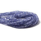 2.5-3mm Tanzanite Beads Faceted Rondelle 14.75 inch 222 pieces - Beadsofcambay.com