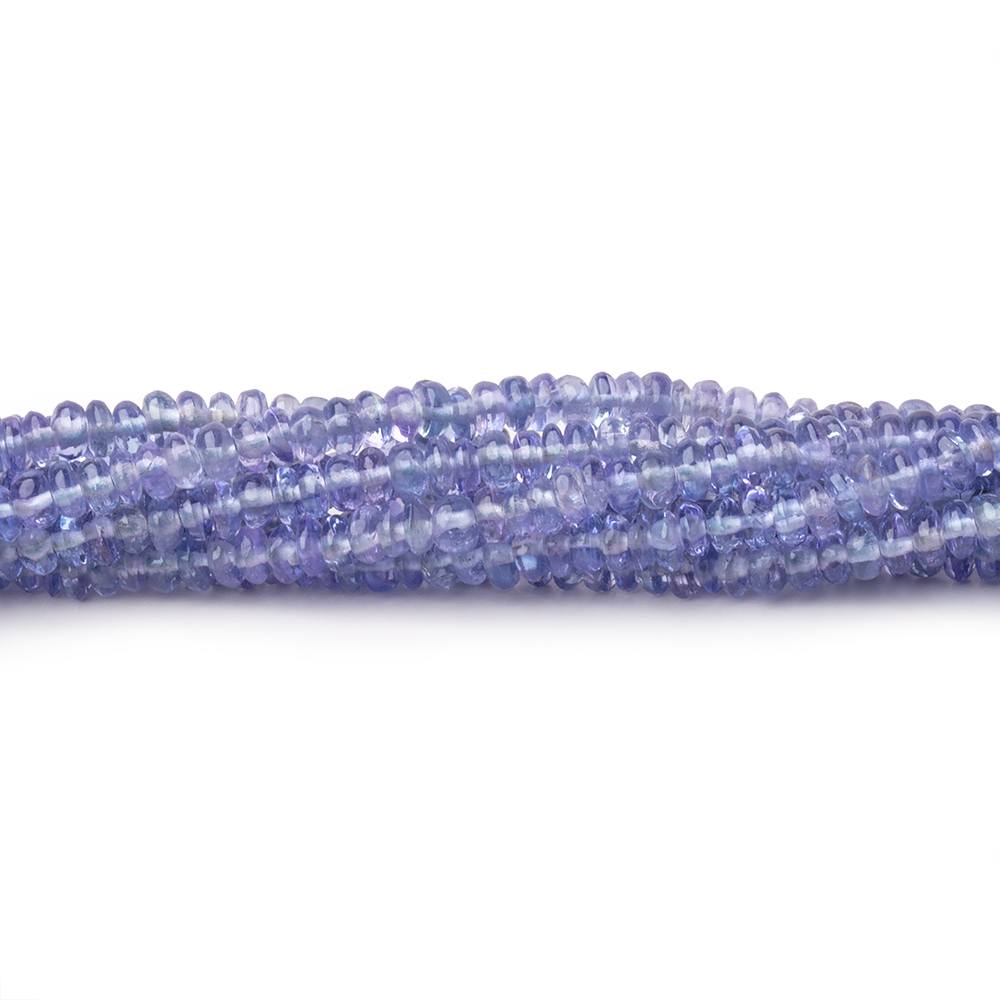 2.5-3mm Tanzanite Plain Rondelle Beads 18 inch 312 pieces - Beadsofcambay.com