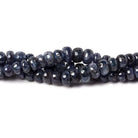 2.5 - 4mm Blue Sapphire Plain Rondelle Beads 18 inch 200 pieces - Beadsofcambay.com