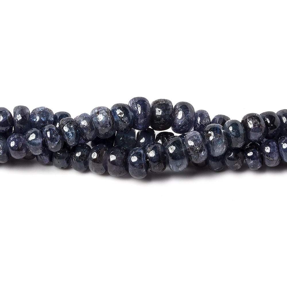 2.5 - 4mm Blue Sapphire Plain Rondelle Beads 18 inch 200 pieces - Beadsofcambay.com