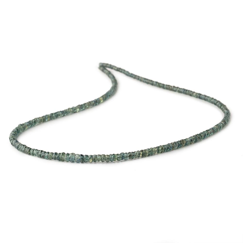 2.5-4mm Forest Green Sapphire Faceted Rondelle Beads 17 inch 268 pieces - Beadsofcambay.com