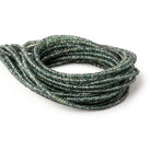 2.5-4mm Forest Green Sapphire Faceted Rondelle Beads 17 inch 268 pieces - Beadsofcambay.com