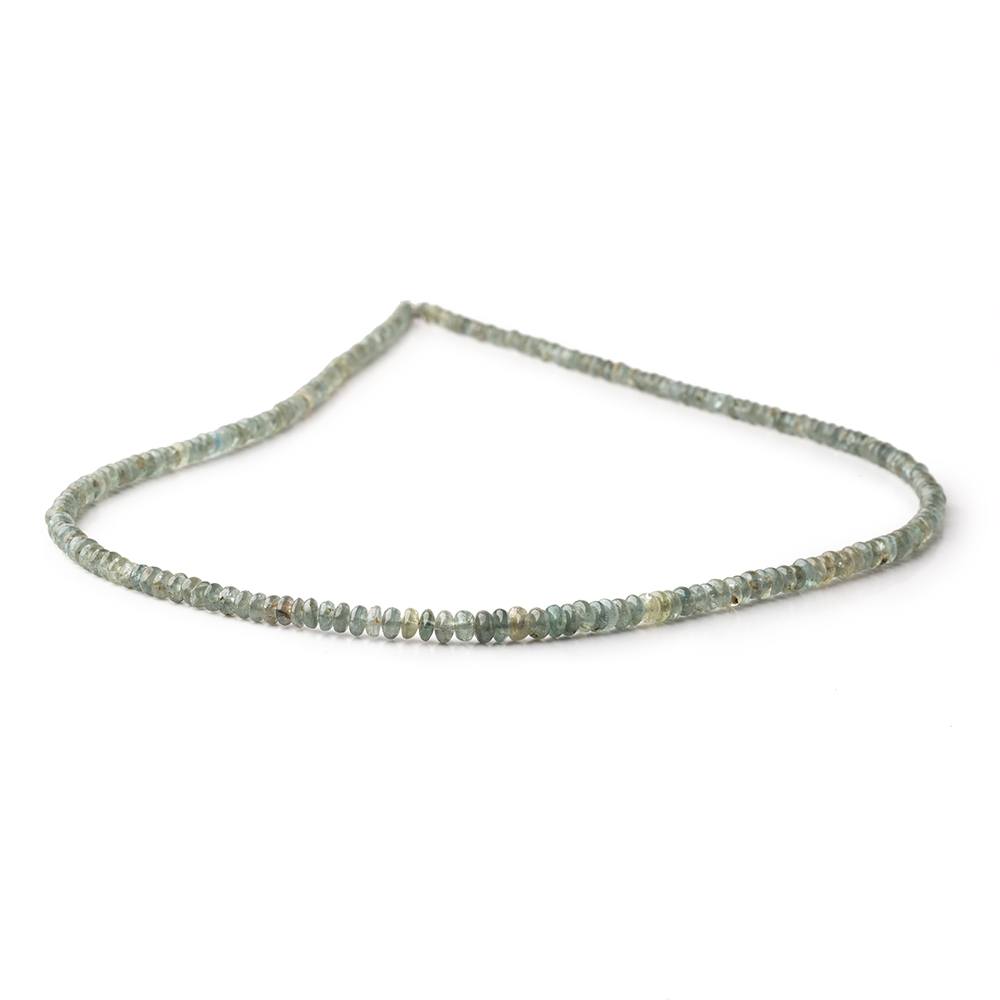 2.5-4mm Indicolite Tourmaline Plain Rondelle Beads 17 inch 212 pieces - Beadsofcambay.com