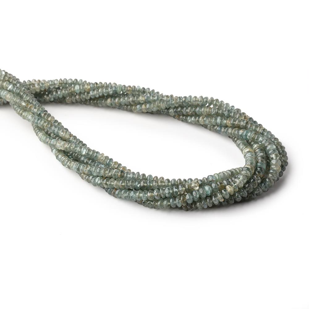 2.5-4mm Indicolite Tourmaline Plain Rondelle Beads 17 inch 212 pieces - Beadsofcambay.com