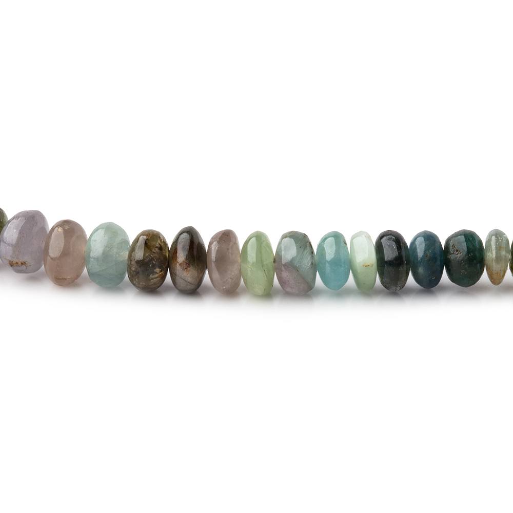 2.5-4mm Multi Color Tourmaline Plain Rondelle Beads 18 inch 220 pieces - Beadsofcambay.com