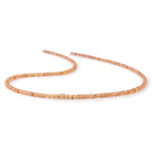 2.5-4mm Reddish Orange Sapphire Faceted Rondelle Beads 17 inch 272 pieces - Beadsofcambay.com