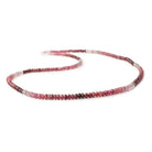 2.5-4mm Shaded Red Spinel Faceted Rondelle Beads 18 inch 215 pieces - Beadsofcambay.com