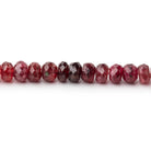 2.5-4mm Shaded Red Spinel Faceted Rondelle Beads 18 inch 215 pieces - Beadsofcambay.com