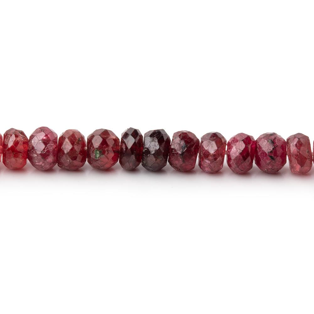 2.5-4mm Shaded Red Spinel Faceted Rondelle Beads 18 inch 215 pieces - Beadsofcambay.com