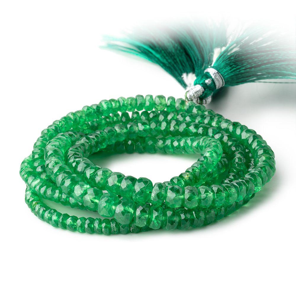 2.5-5.5mm Tsavorite Garnet Faceted Rondelle Beads 16 inch 184 pieces AA - Beadsofcambay.com