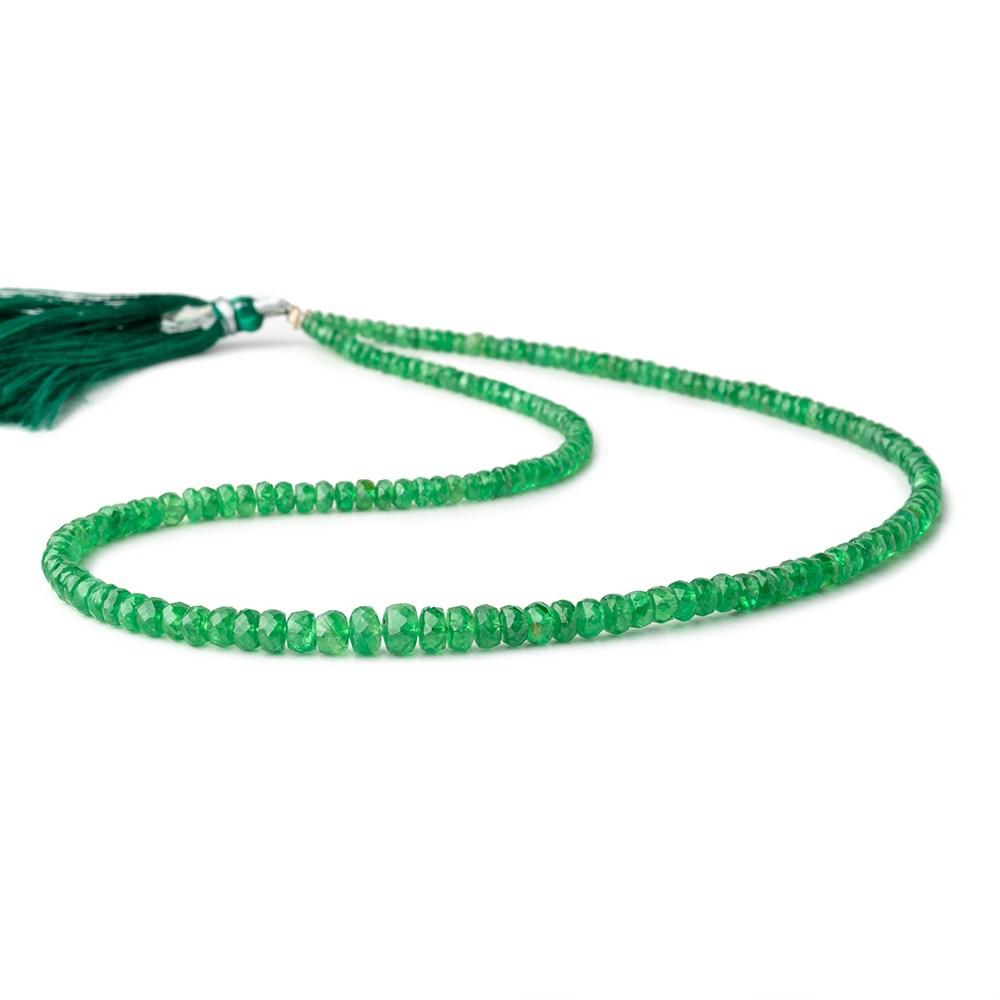 2.5-5.5mm Tsavorite Garnet Faceted Rondelle Beads 16 inch 184 pieces AA - Beadsofcambay.com