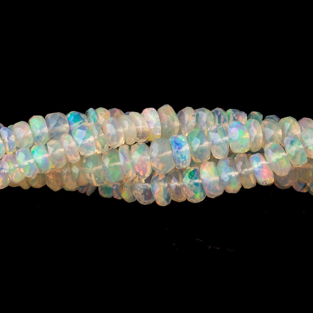 2.5-5mm Ethiopian Opal faceted rondelles 18 inch 275 beads - Beadsofcambay.com