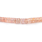 2.5-5mm Peach Sapphire Faceted Heshi Beads 17 inch 356 pieces AAA - Beadsofcambay.com