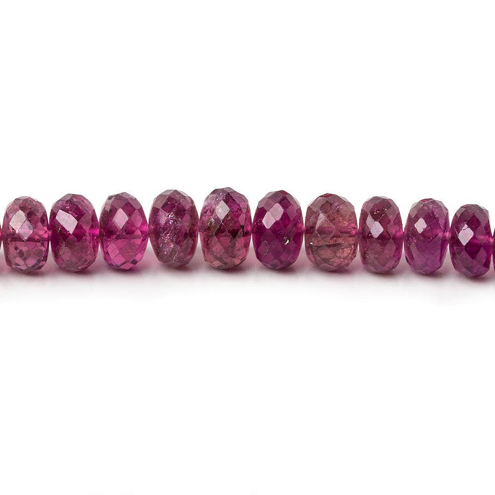 2.5-6.5mm Rubelite Tourmaline Faceted Rondelle Beads 20 inch 180 pcs AAA Quality - Beadsofcambay.com