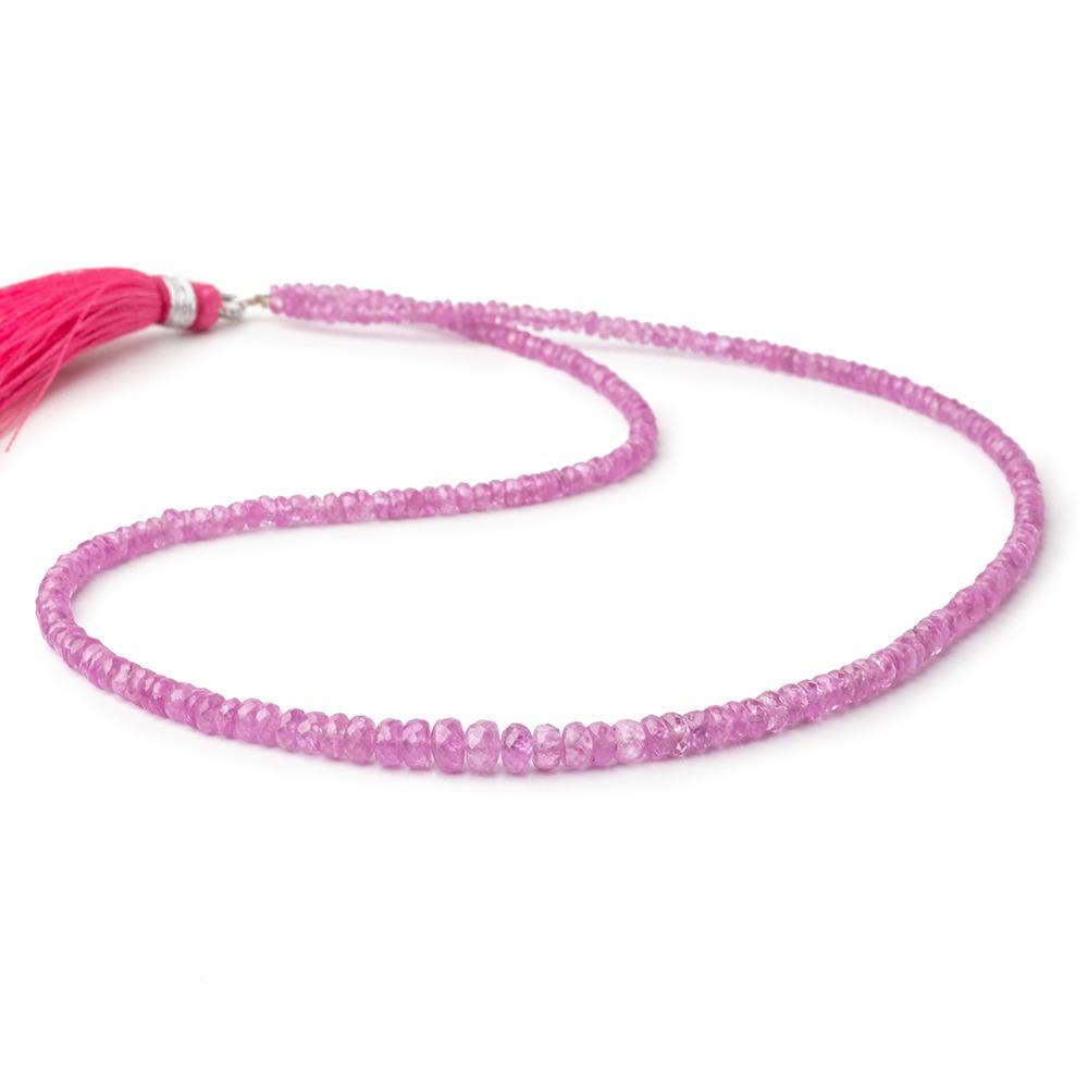 2.5-6mm Burmese Ruby Faceted Rondelle Beads 16 inch 180 pieces - Beadsofcambay.com