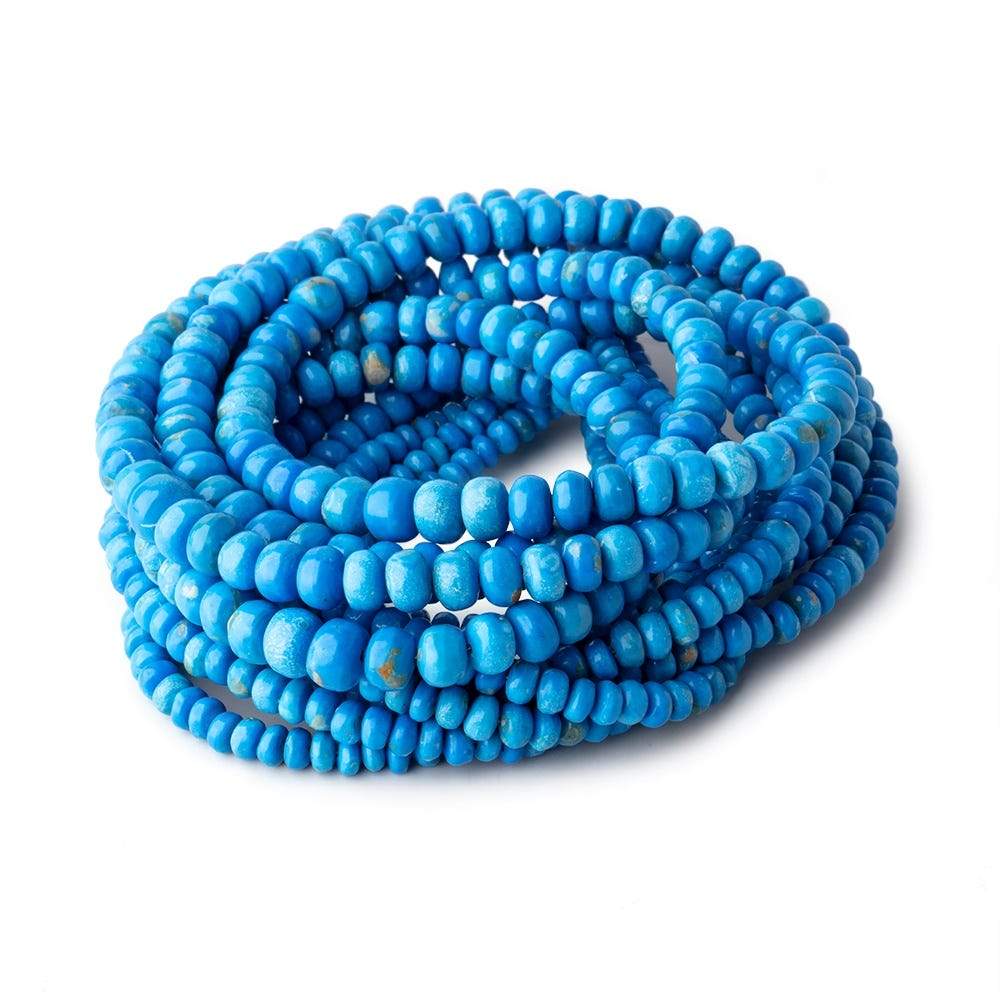 2.5-6mm Ceruleite Plain Rondelle Beads 17 inch 168 pieces - Beadsofcambay.com