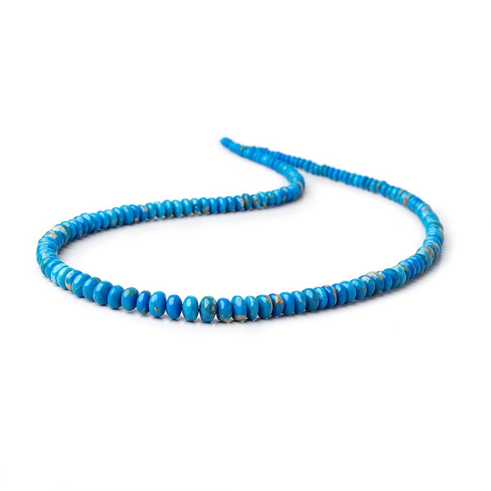 2.5-6mm Ceruleite Plain Rondelle Beads 17.5 inch 166 pieces AA - Beadsofcambay.com