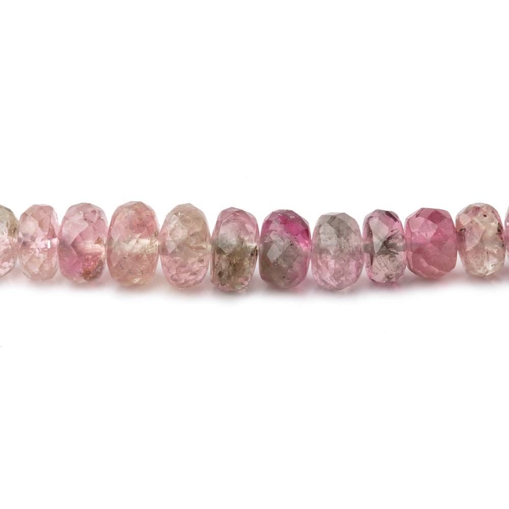 2.5-6mm Multi Color Tourmaline Faceted Rondelle Beads 15 inch 163 pieces - Beadsofcambay.com