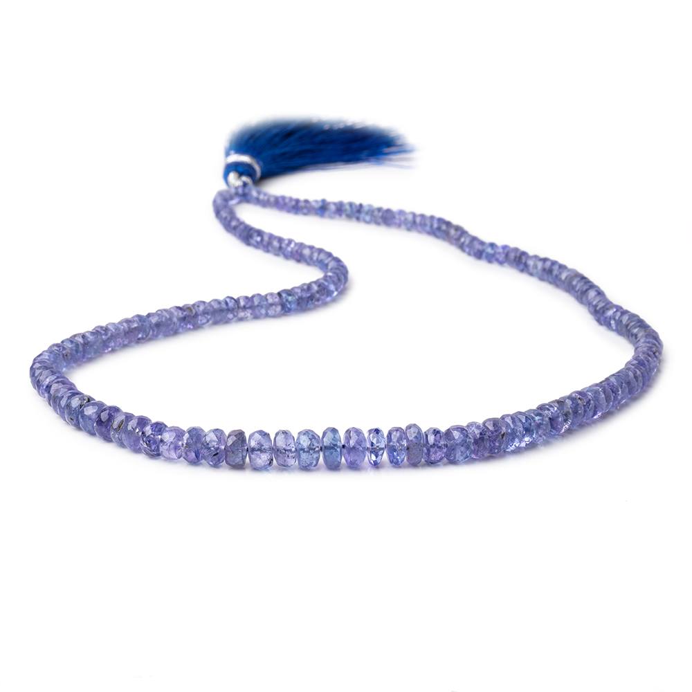2.5-6mm Tanzanite Faceted Rondelle Beads 15 inch 154 pieces AA - Beadsofcambay.com