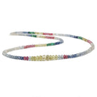2.5-7mm Multi-gemstone of Ruby, Sapphire, Emerald Faceted Rondelle Beads 22 inch 223 pieces - Beadsofcambay.com
