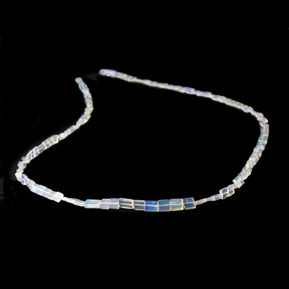 2.5-8mm Ethiopian Opal Plain Rectangle Beads 18 inch 105 pieces - Beadsofcambay.com