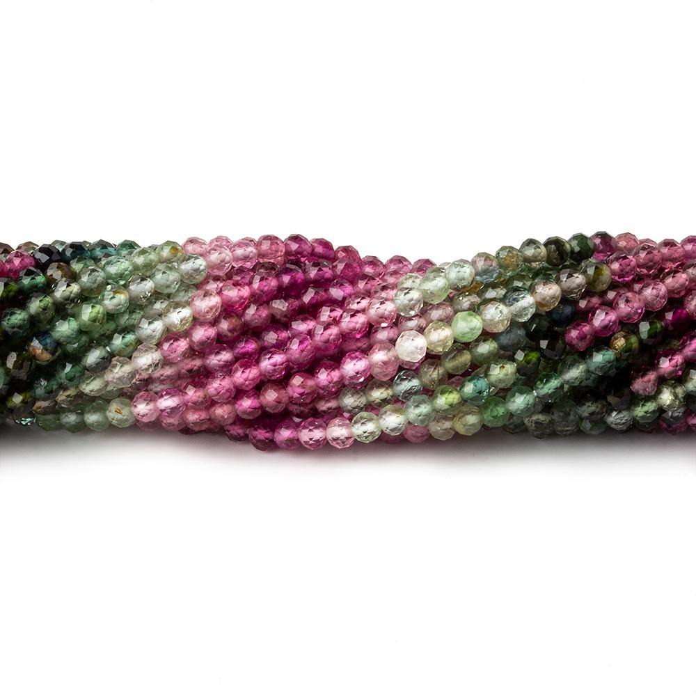 2.5mm Afghani Tourmaline micro faceted round beads 12.75 inch 140 pcs AAA - Beadsofcambay.com