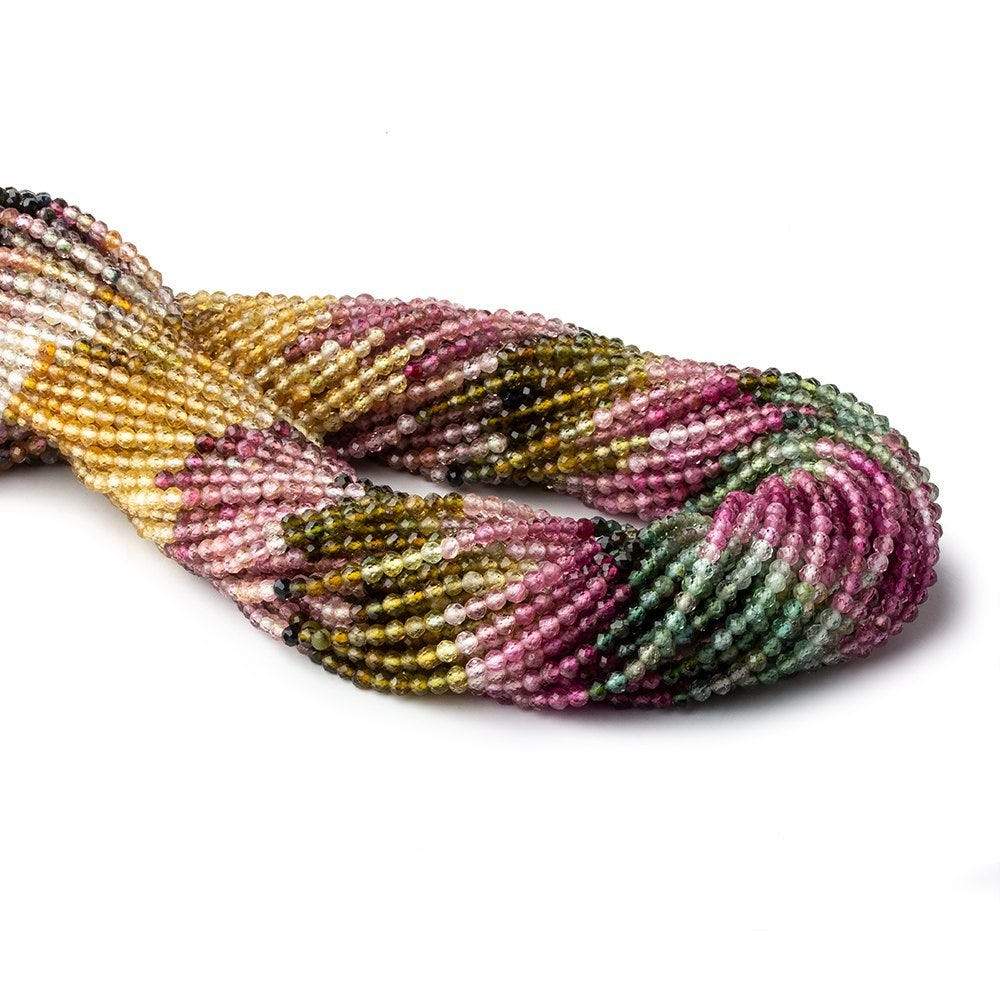 2.5mm Afghani Tourmaline micro faceted round beads 12.75 inch 140 pcs AAA - Beadsofcambay.com