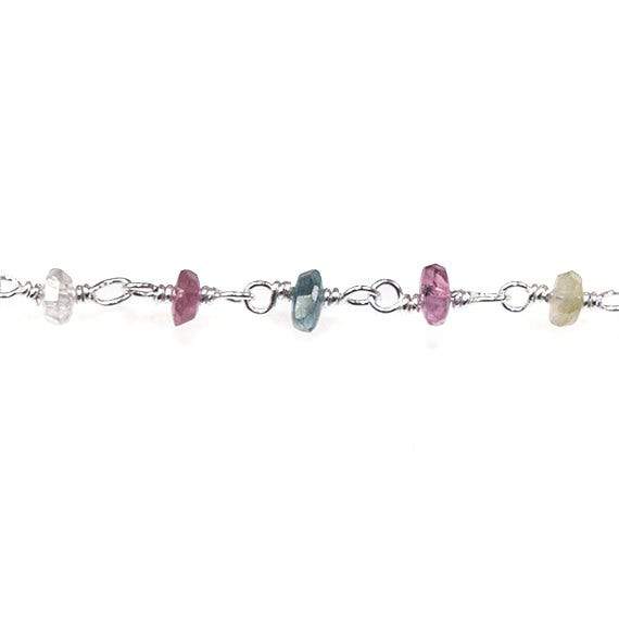 2.5mm Afghani Tourmaline Sterling Silver Chain by the foot - Beadsofcambay.com