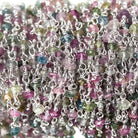 2.5mm Afghani Tourmaline Sterling Silver Chain by the foot - Beadsofcambay.com