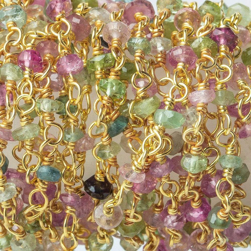 2.5mm Afghani Tourmaline Vermeil Chain by the foot - Beadsofcambay.com