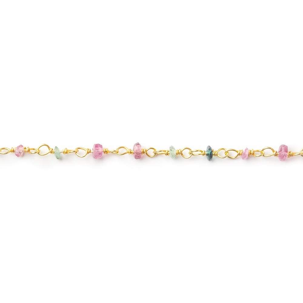 2.5mm Afghani Tourmaline Vermeil Chain by the foot - Beadsofcambay.com