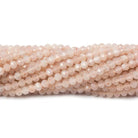 2.5mm Angel Skin Peach Moonstone Micro Faceted rondelles 13 inch 154 beads - Beadsofcambay.com