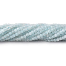 Beadsofcambay 2.5mm Aquamarine Micro Faceted Cube Beads 12.5 inch 126 pieces
