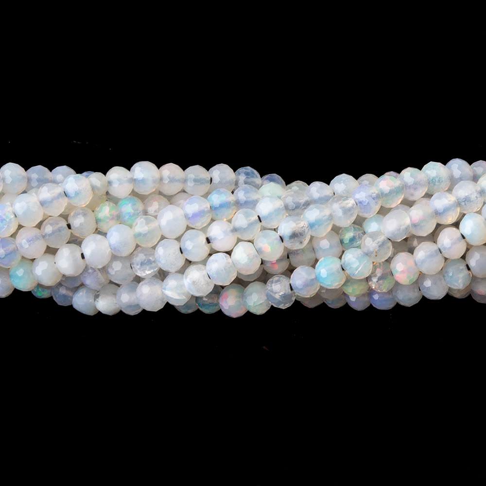 2.5mm Australian Opal micro faceted rondelles 12.5 inch 145 beads - Beadsofcambay.com